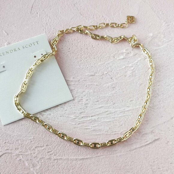 Authentic Kendra Scott Bailey Gold Chain Necklace - Picture 2 of 3